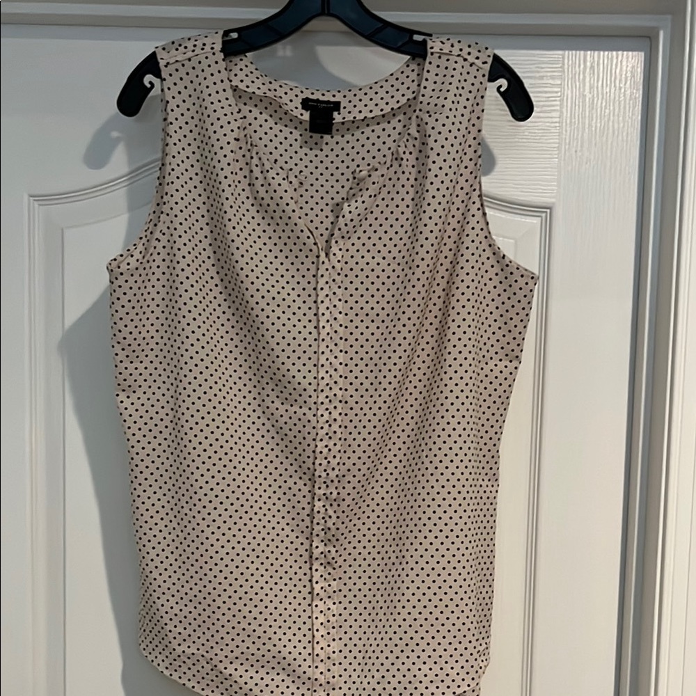 Ann Taylor Cream Buttoned Blouse